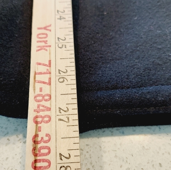 GAP PEACOAT Wool Blend Double Breasted Black with Pink Lining Sz Medium Classic - Picture 6 of 11